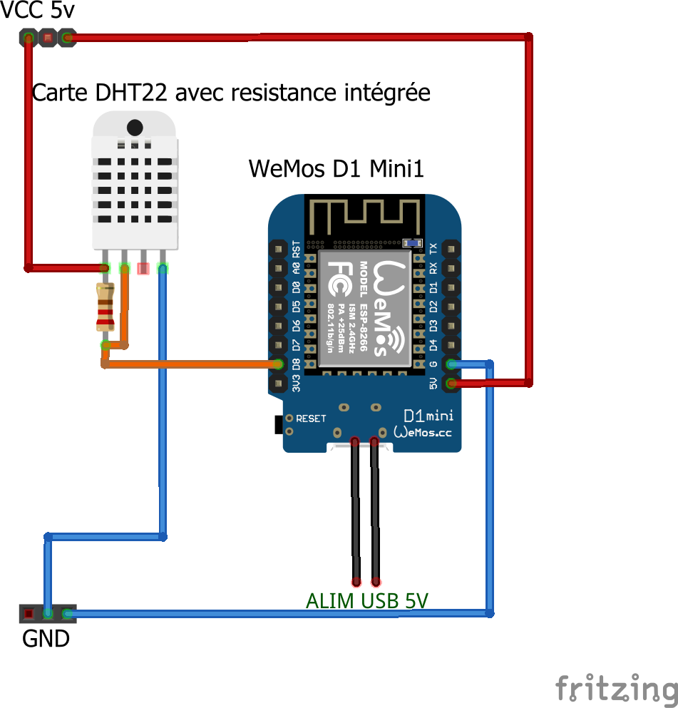 Схема подключения dht22